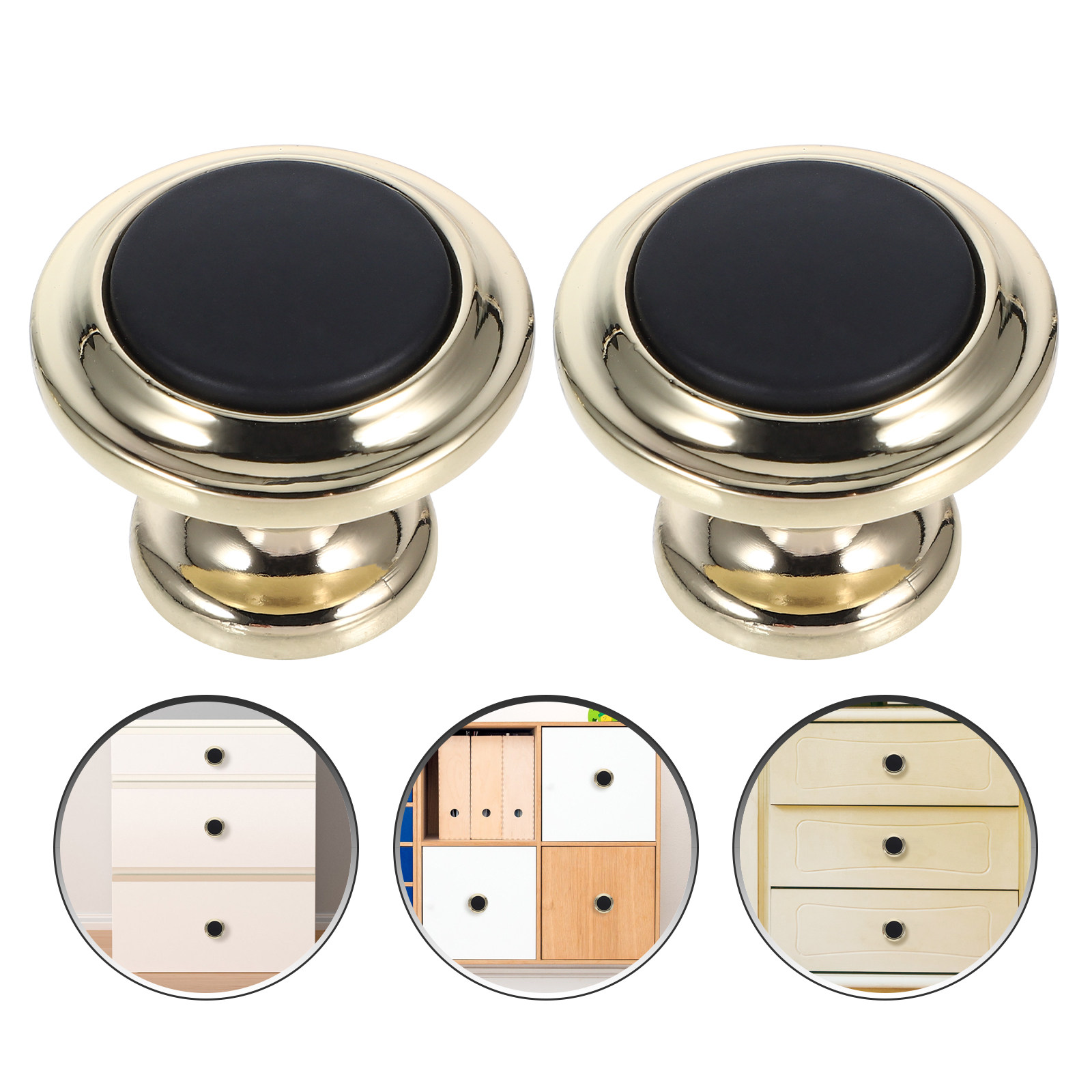 Cabinet Knob Round - 2Pcs Round Knobs for Cabinets Drawers