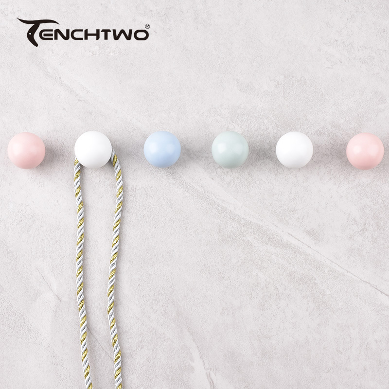 Round Ceramic Hook Clothes Han - Cabinet Knob Round 评论和价格