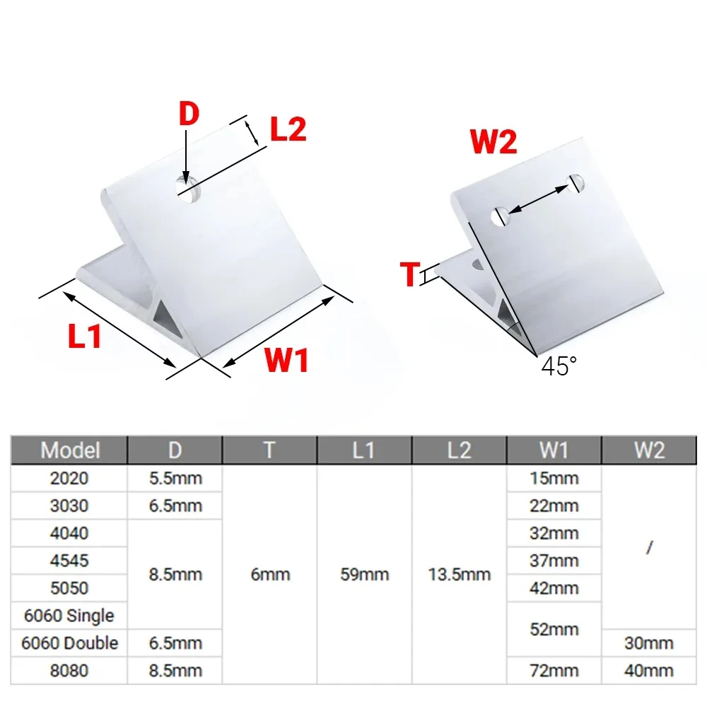 4Pcs 45 Degree Angle Corner Br - Joint Connector Bracket 评论和价格