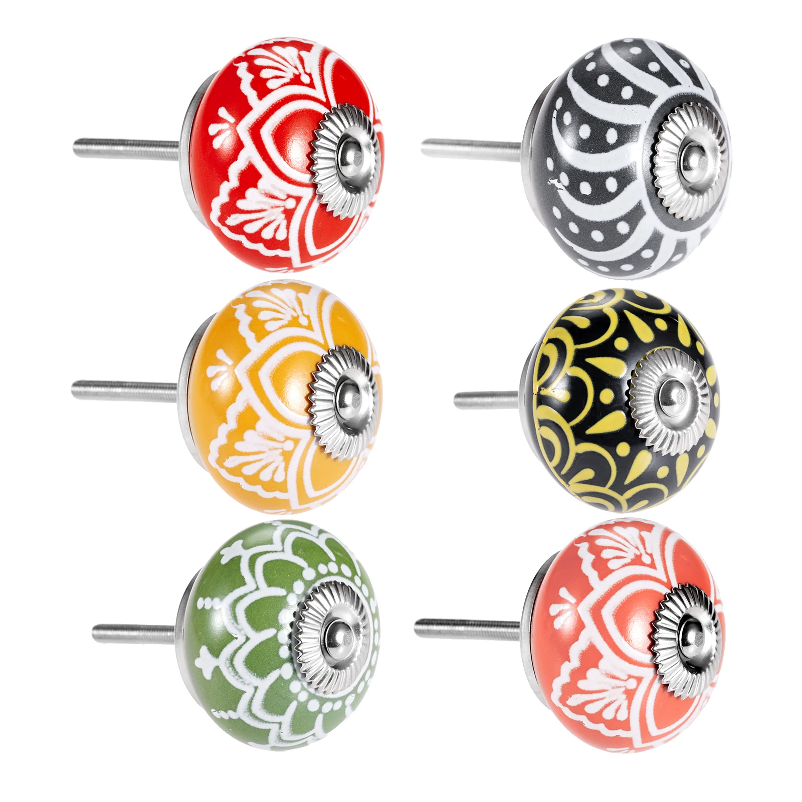 40mm Vintage Floral Prints Cer - Cabinet Knob Round 评论和价格
