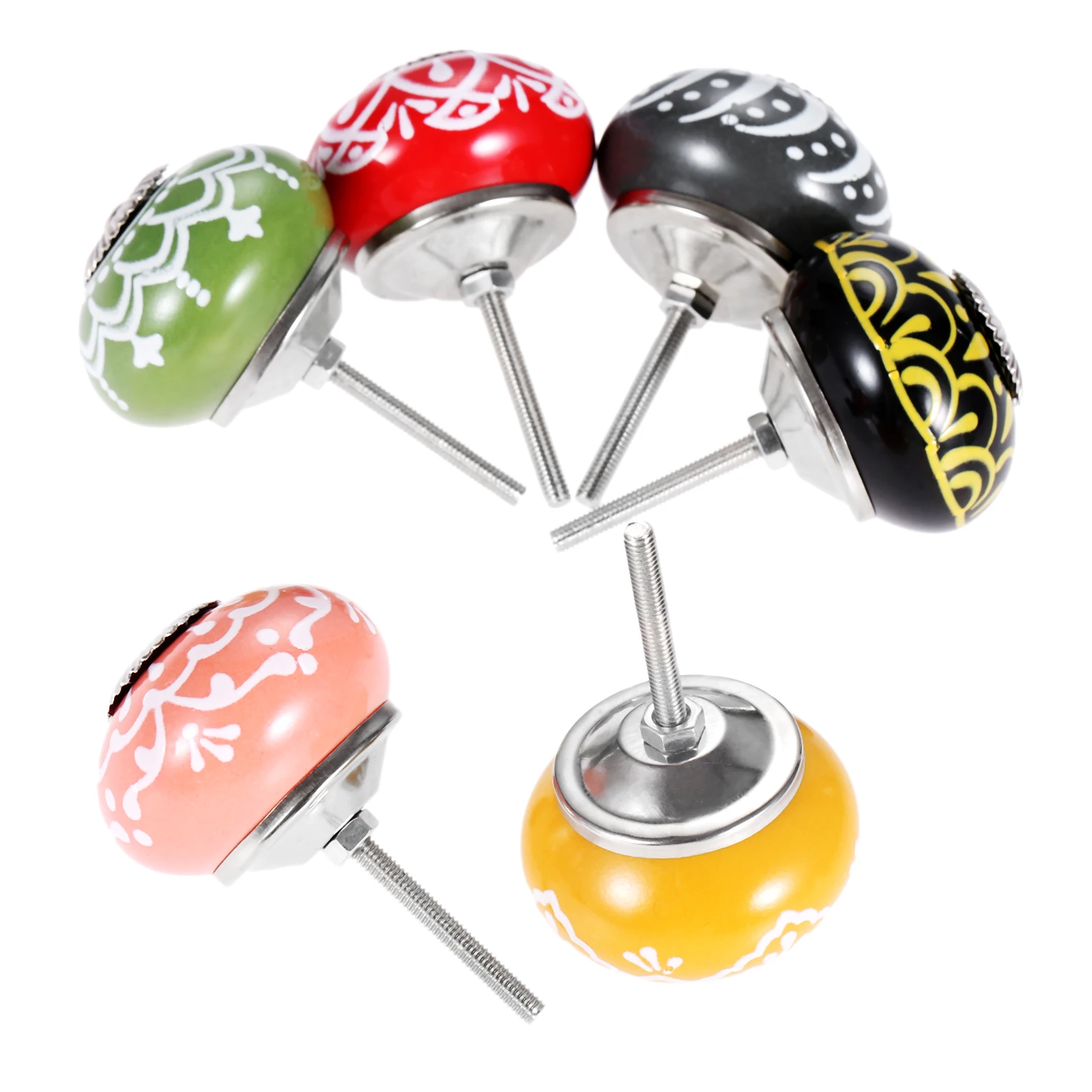 40mm Vintage Floral Prints Cer - Cabinet Knob Round 评论和价格
