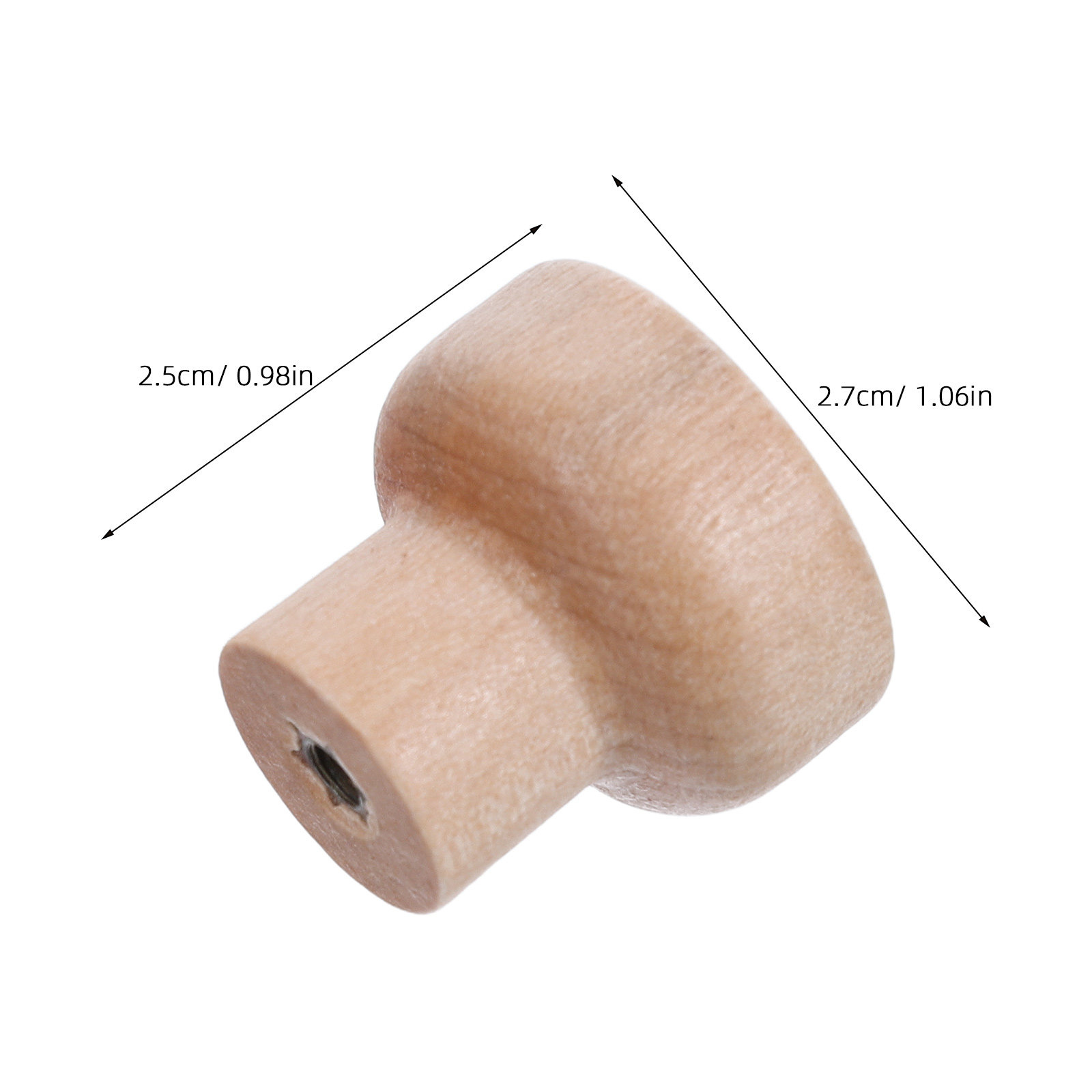 30Pcs Solid Beech Wood Drawer  - Cabinet Knob Round 评论和价格