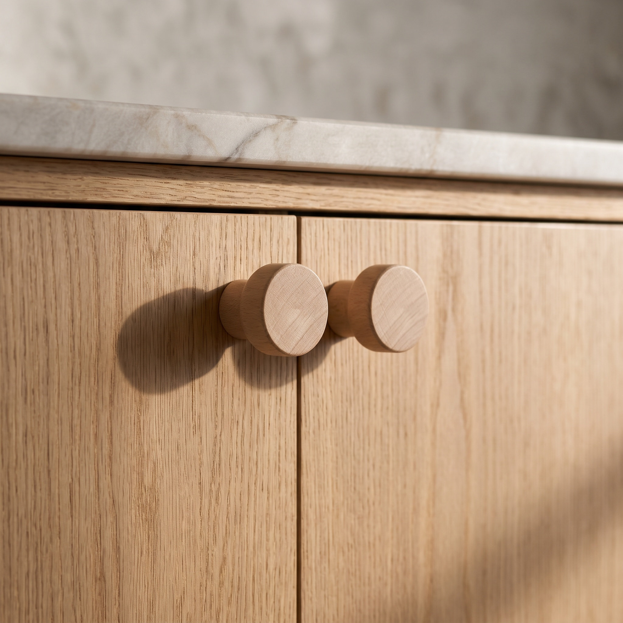 30Pcs Solid Beech Wood Drawer  - Cabinet Knob Round 评论和价格