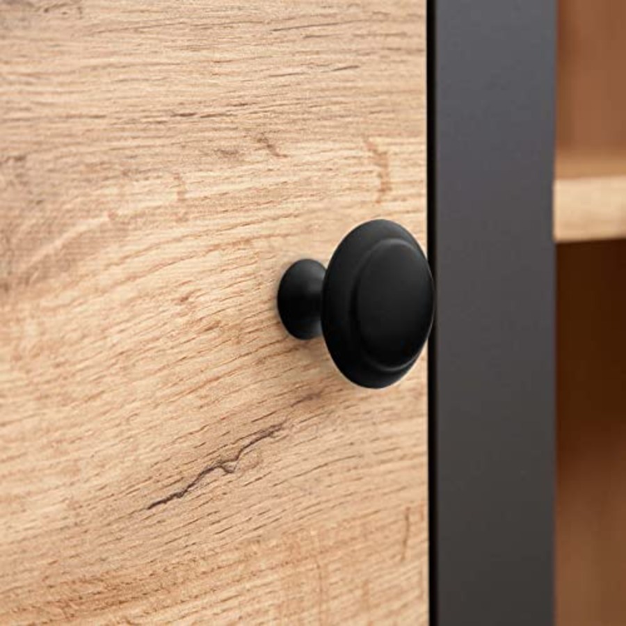 12 Pack Black Round Cabinet Ha - Cabinet Knob Round 评论和价格