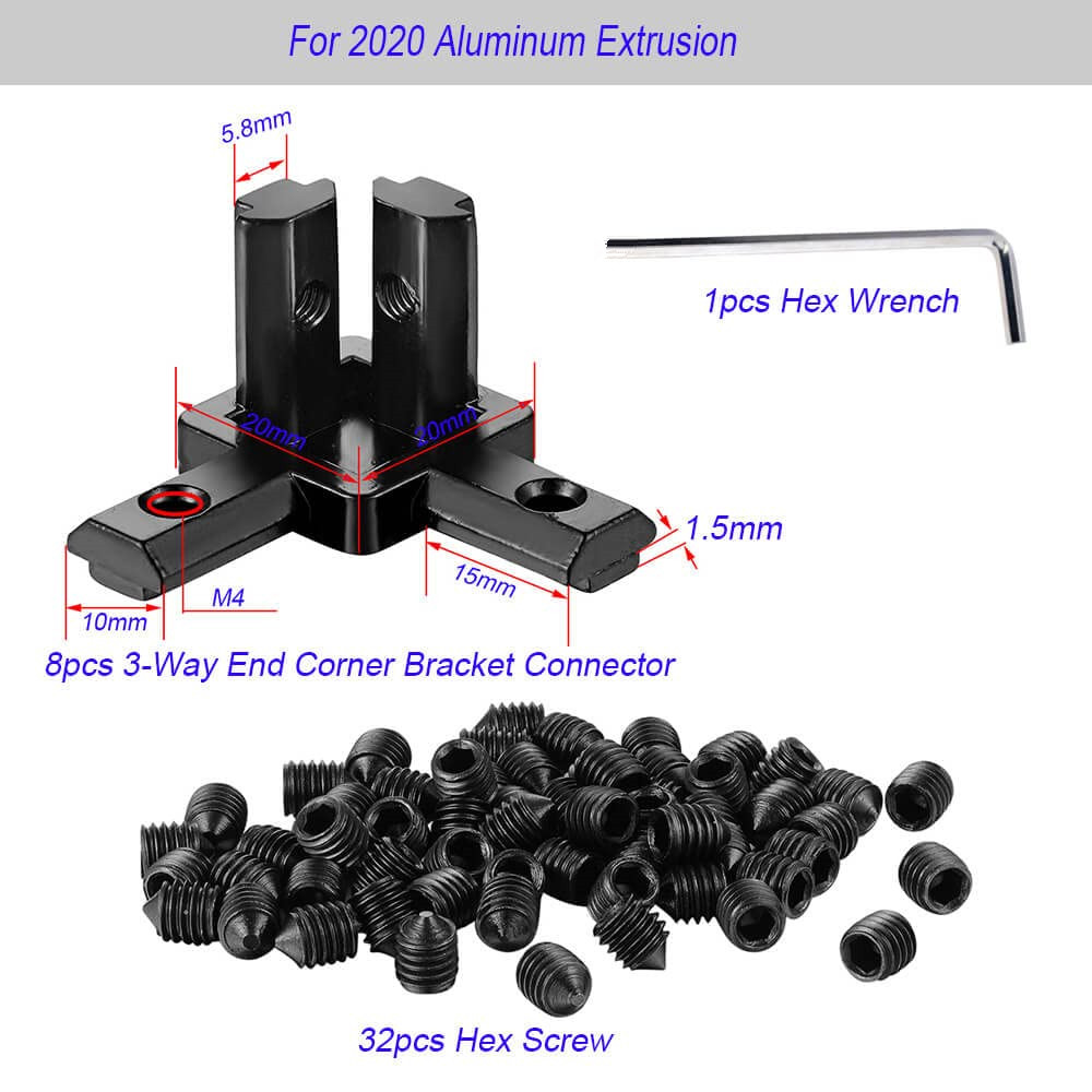 8Pcs Aluminum Profile 90 Degre - Joint Connector Bracket 评论和价格