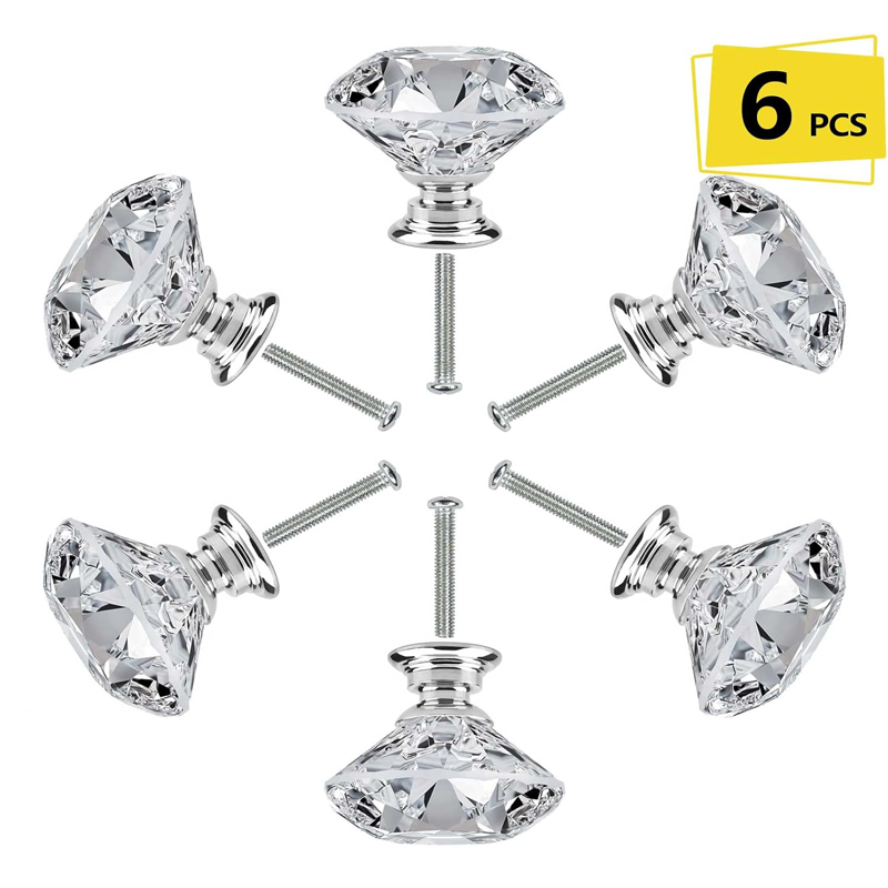 6Pcs Cabinet Knob with Screws  - Cabinet Knob Round 评论和价格