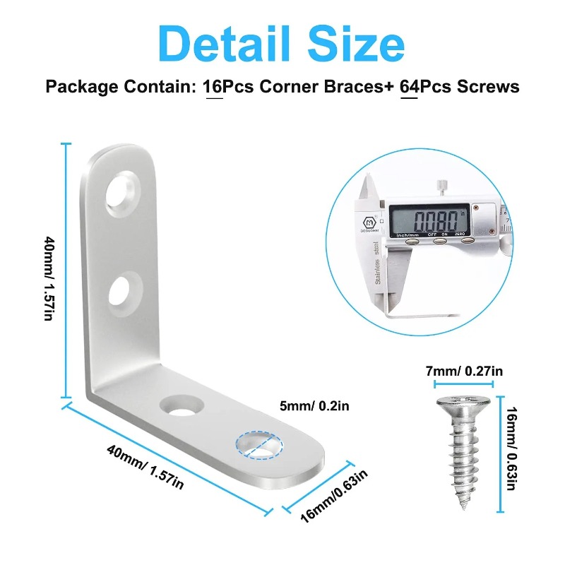 Furniture and Cabinet Corner B - Joint Connector Bracket 评论和价格
